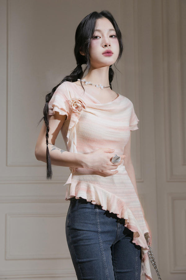 Winter Powder Drape Knit Tee