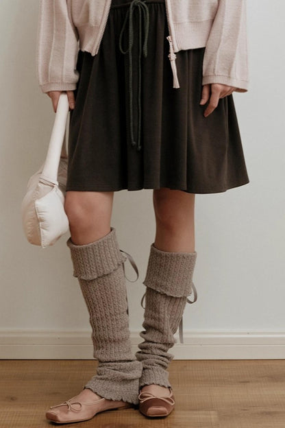 Chenille Lace-Up Sock Covers