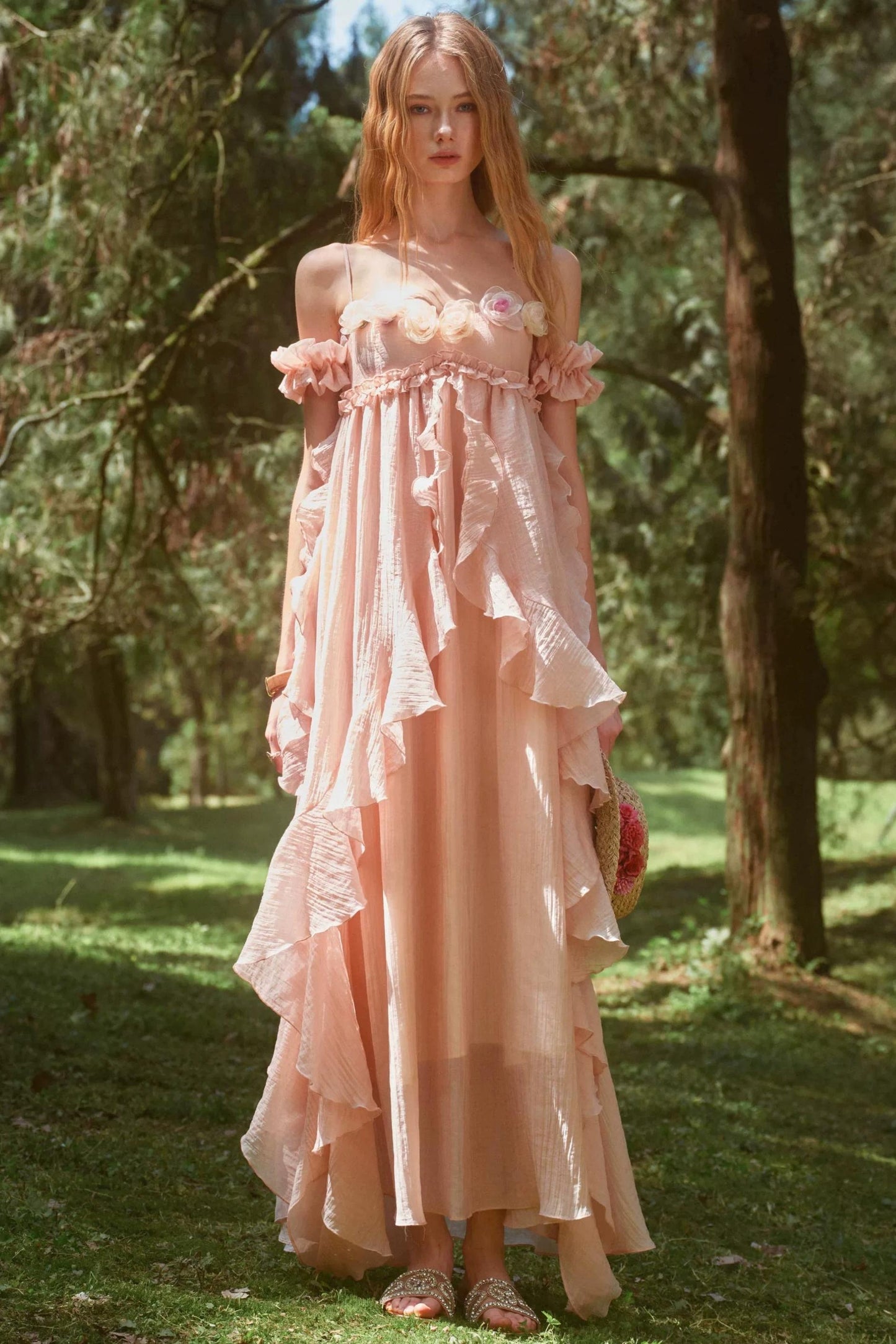 Vintage Tencel Rose Dress