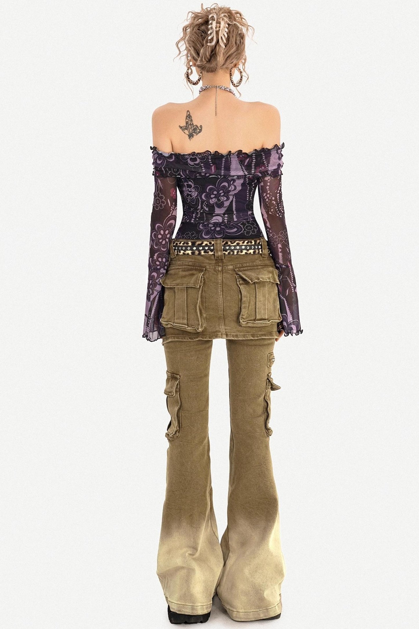 Retro Washed Flared Pants