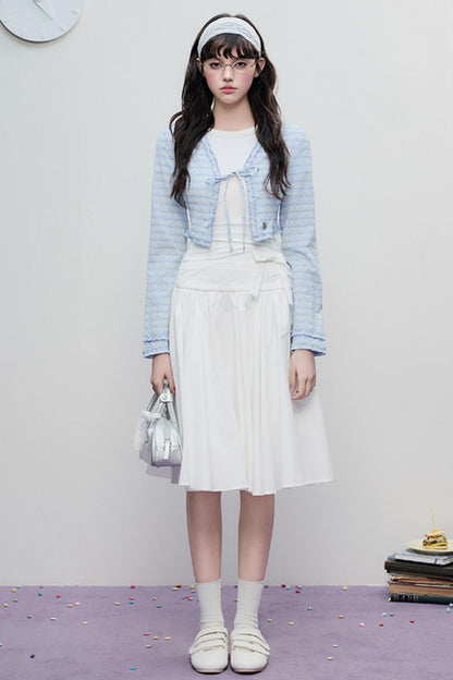 Lace Drawstring Cardigan