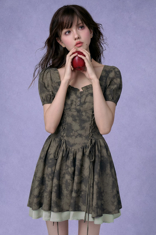Robe amincissante vert mousse foncé