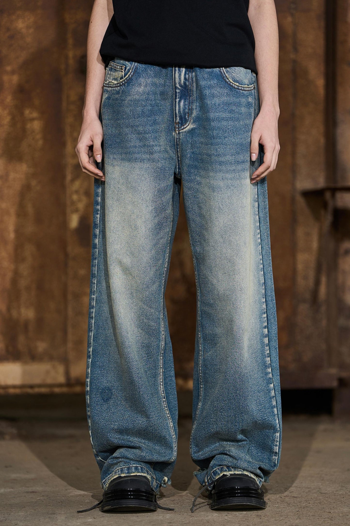 Vintage Destroyed Denim Trousers