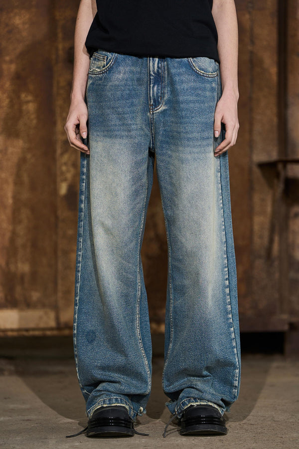 Vintage Destroyed Denim Trousers