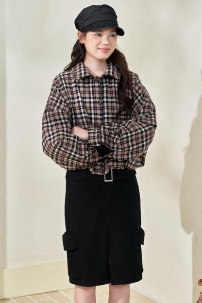 블랙 체크 양면 스포츠 재킷 셋업