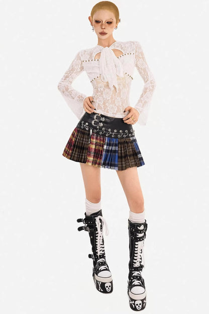 Lace Ribbon Slimming Top