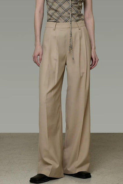 Elegant French Straight-Leg Pants