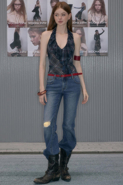 Autumn Plaid Edge Top