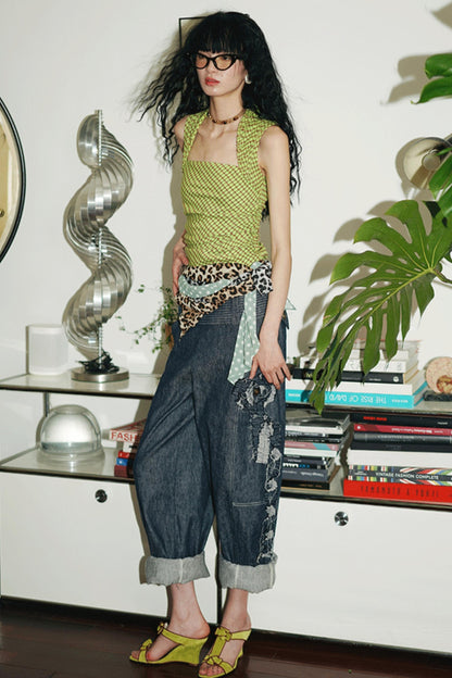 Sleeveless Tartan Vest