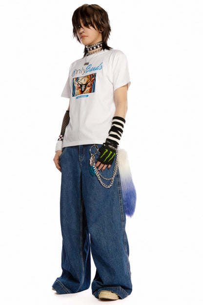 Original Spoof American Street Shoulder T-Shirt