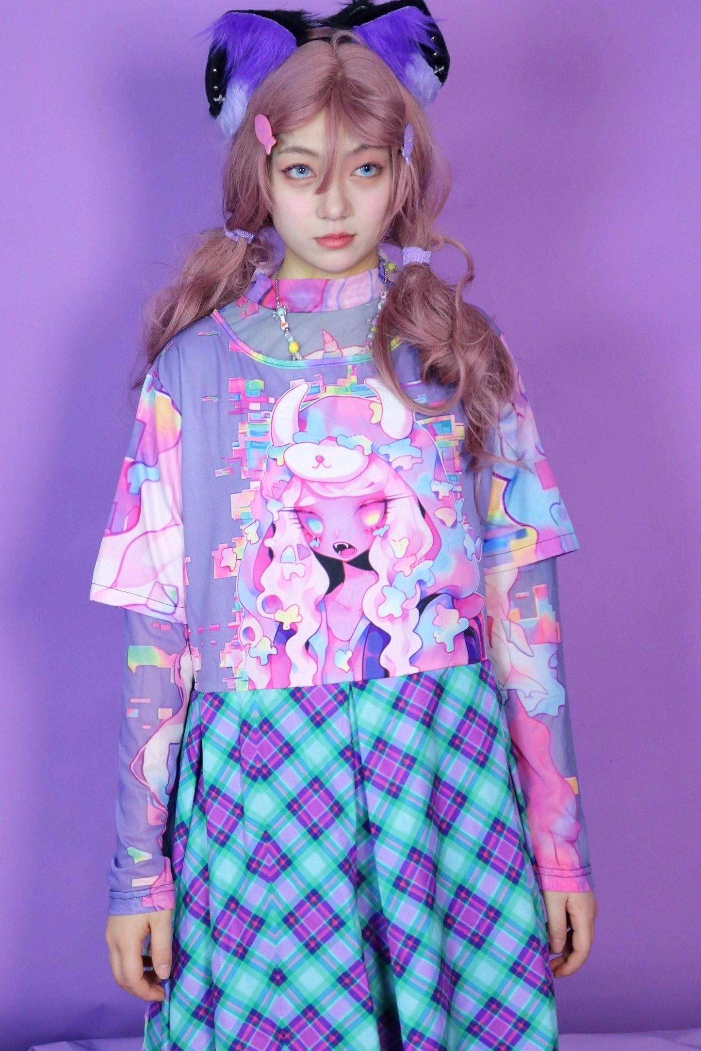 Sweet Spicy Long-Sleeved Mesh T-Shirt