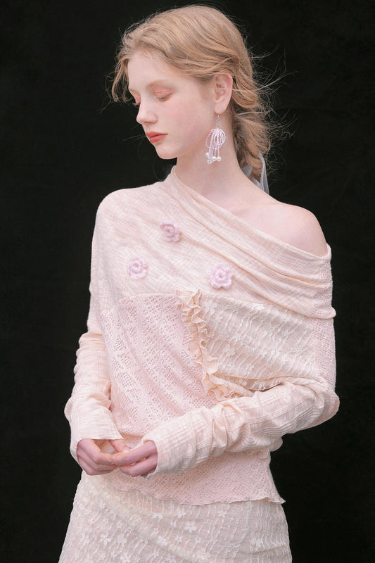 Off-Shoulder Knit Sweater