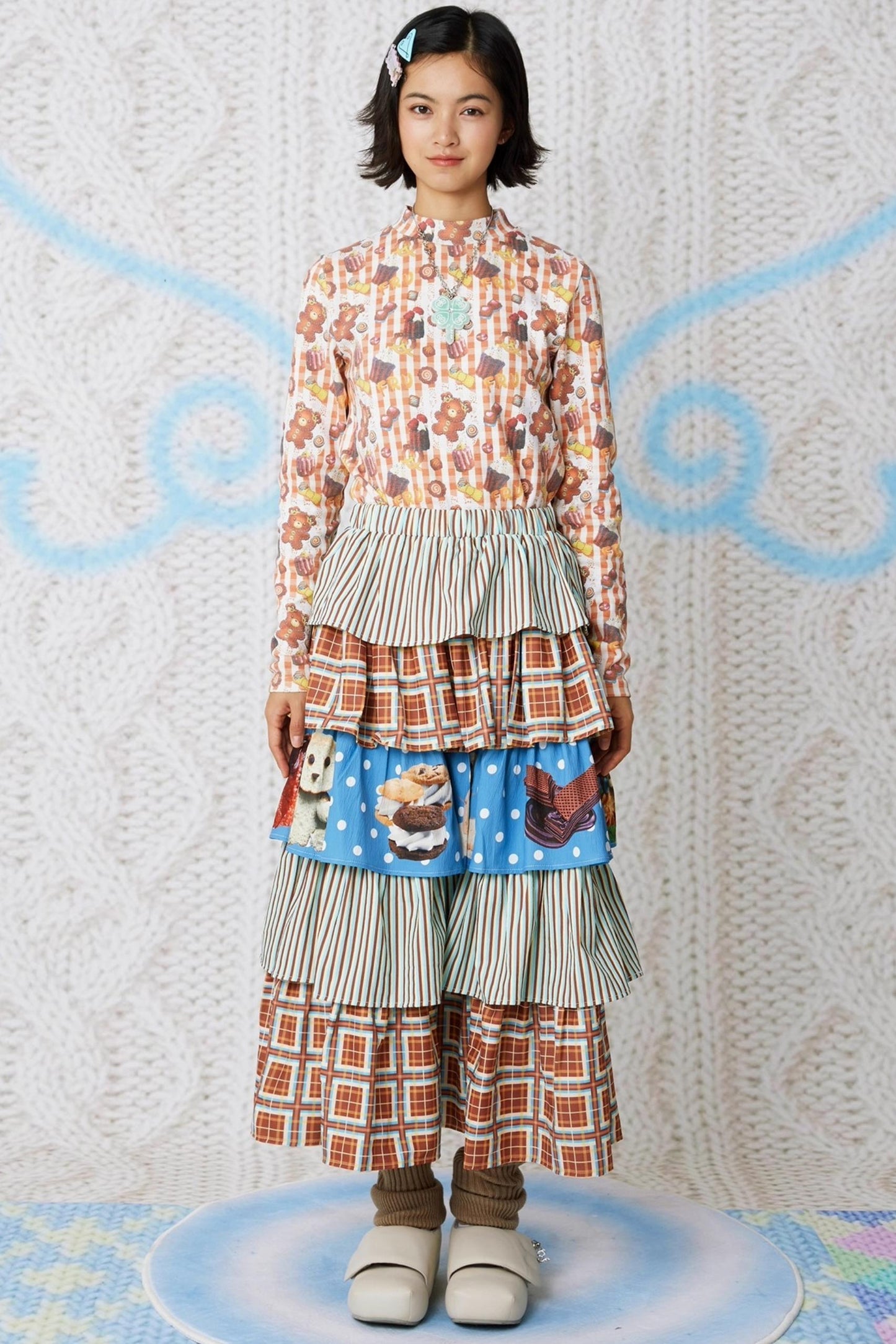 Chocolate Cake Print Skirt