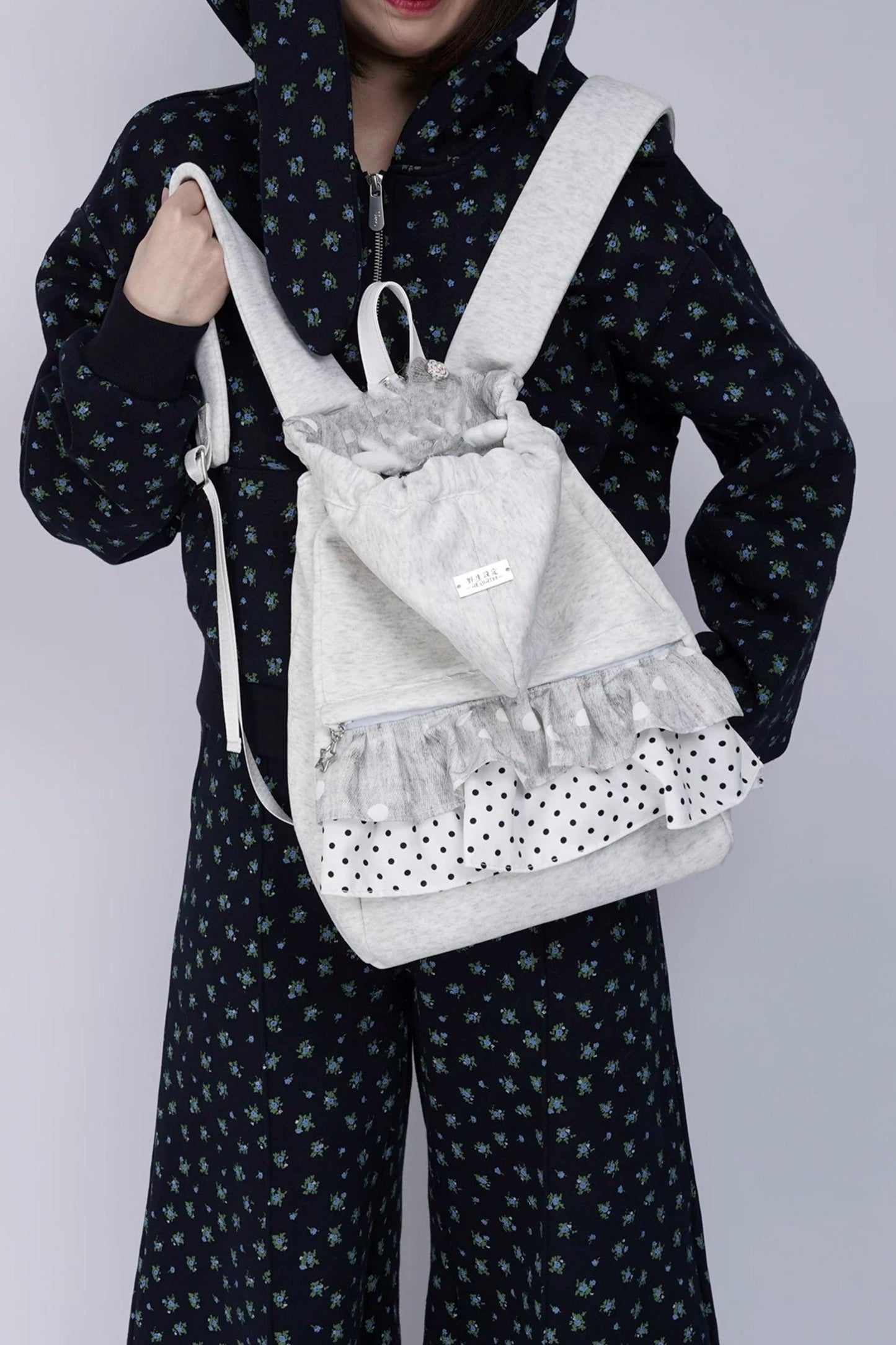 Wild Design Pleated Backpack