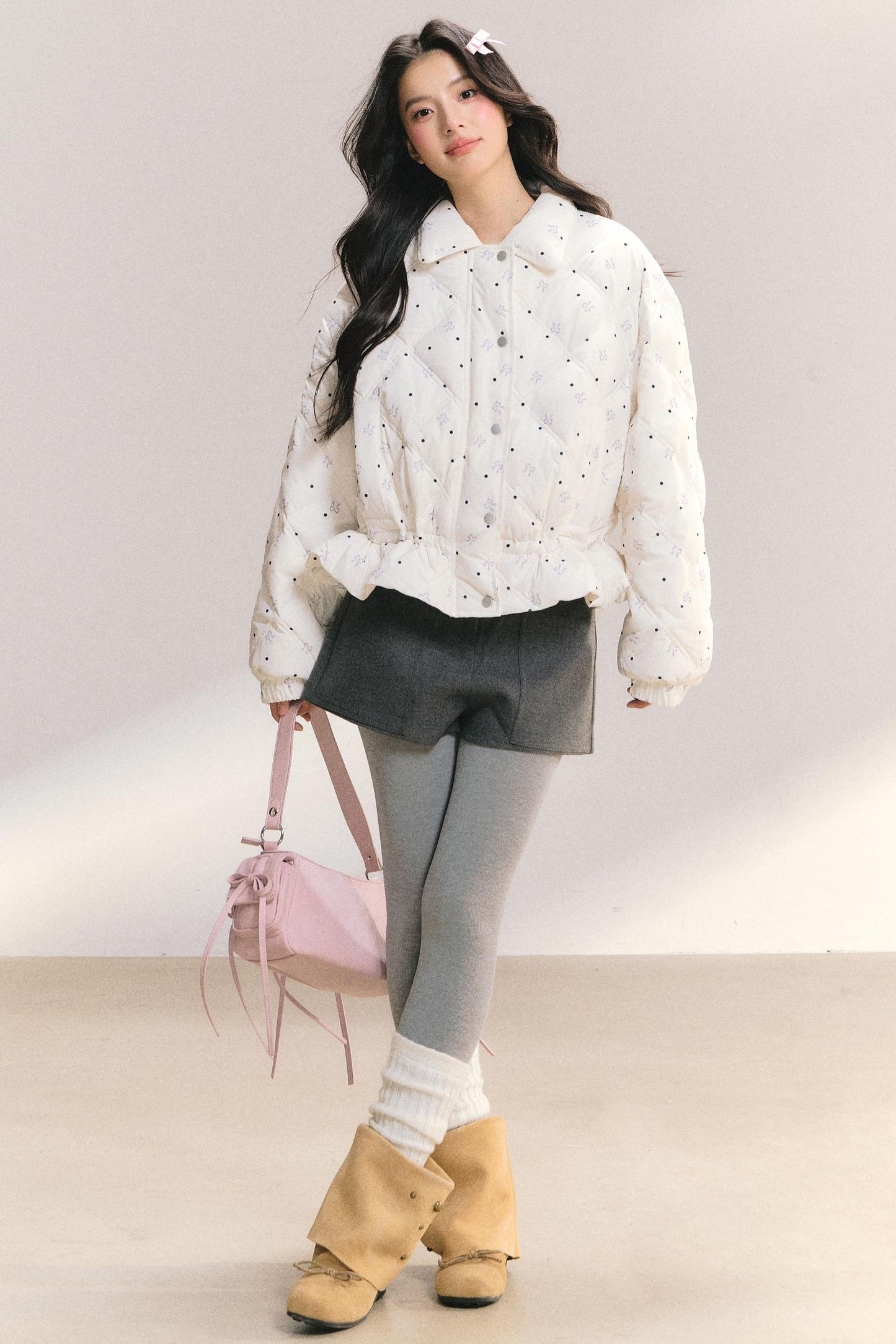 Lace Collar Down Jacket