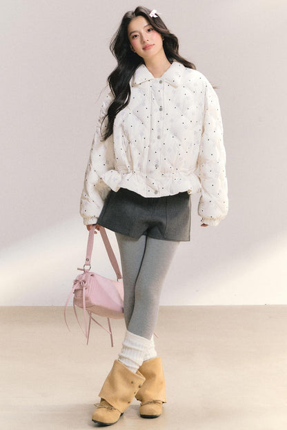 Lace Collar Down Jacket