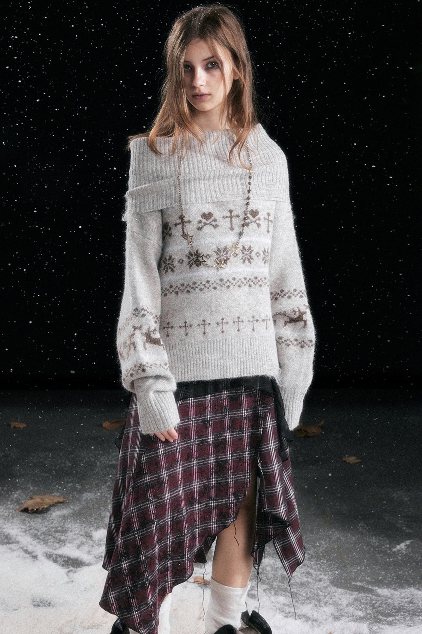 Fair Isle Vintage Sweater Top