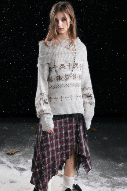 Fair Isle Vintage Sweater Top