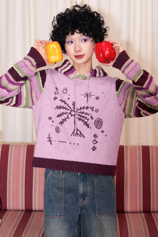 Loose Fit Retro Striped Sweater