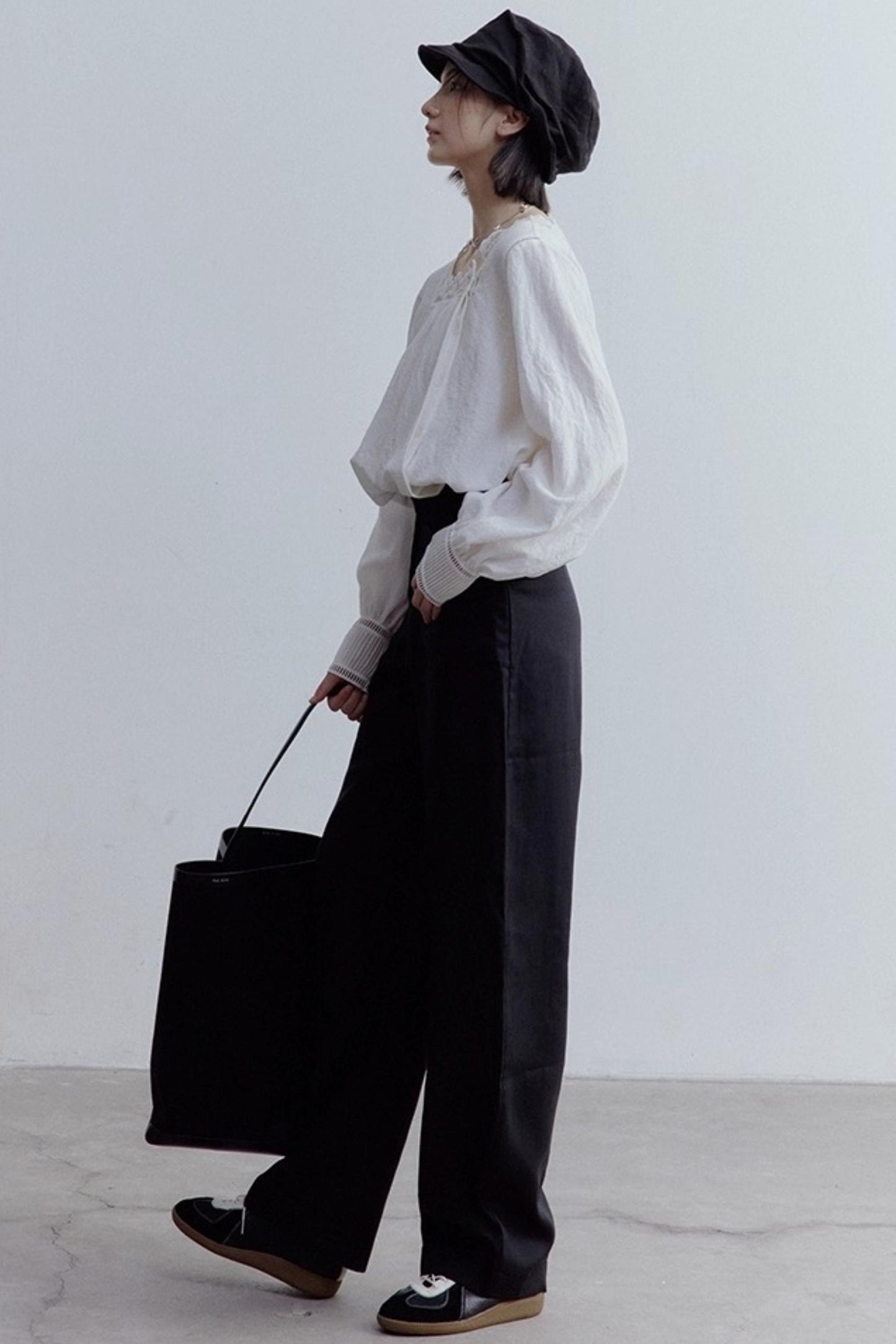 Lace Stitching Heavy Work Cuffs Shirt