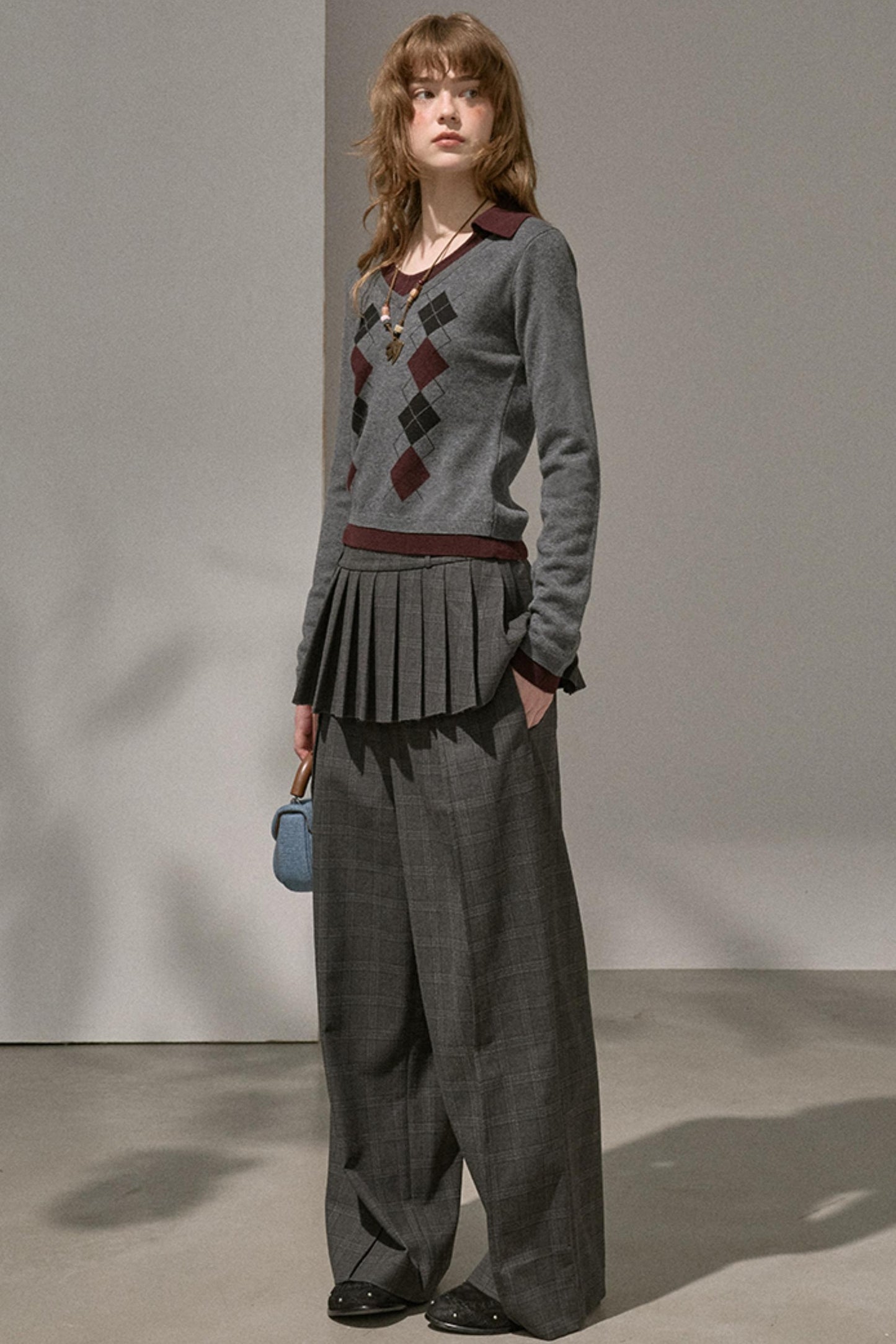 Slim V-Neck Warm Knitted Top