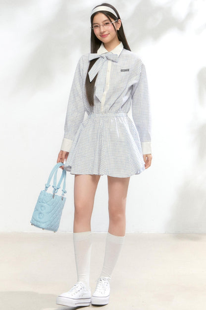 Autumn White Shirt Dress