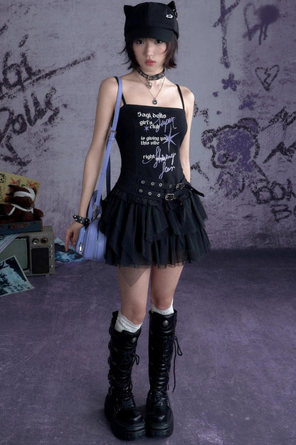 Black Graffiti Dress