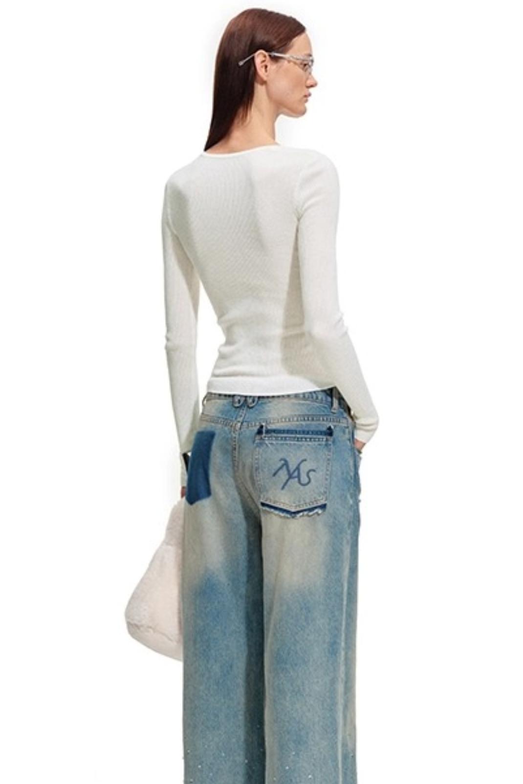 Pit Striped Long Sleeve Top