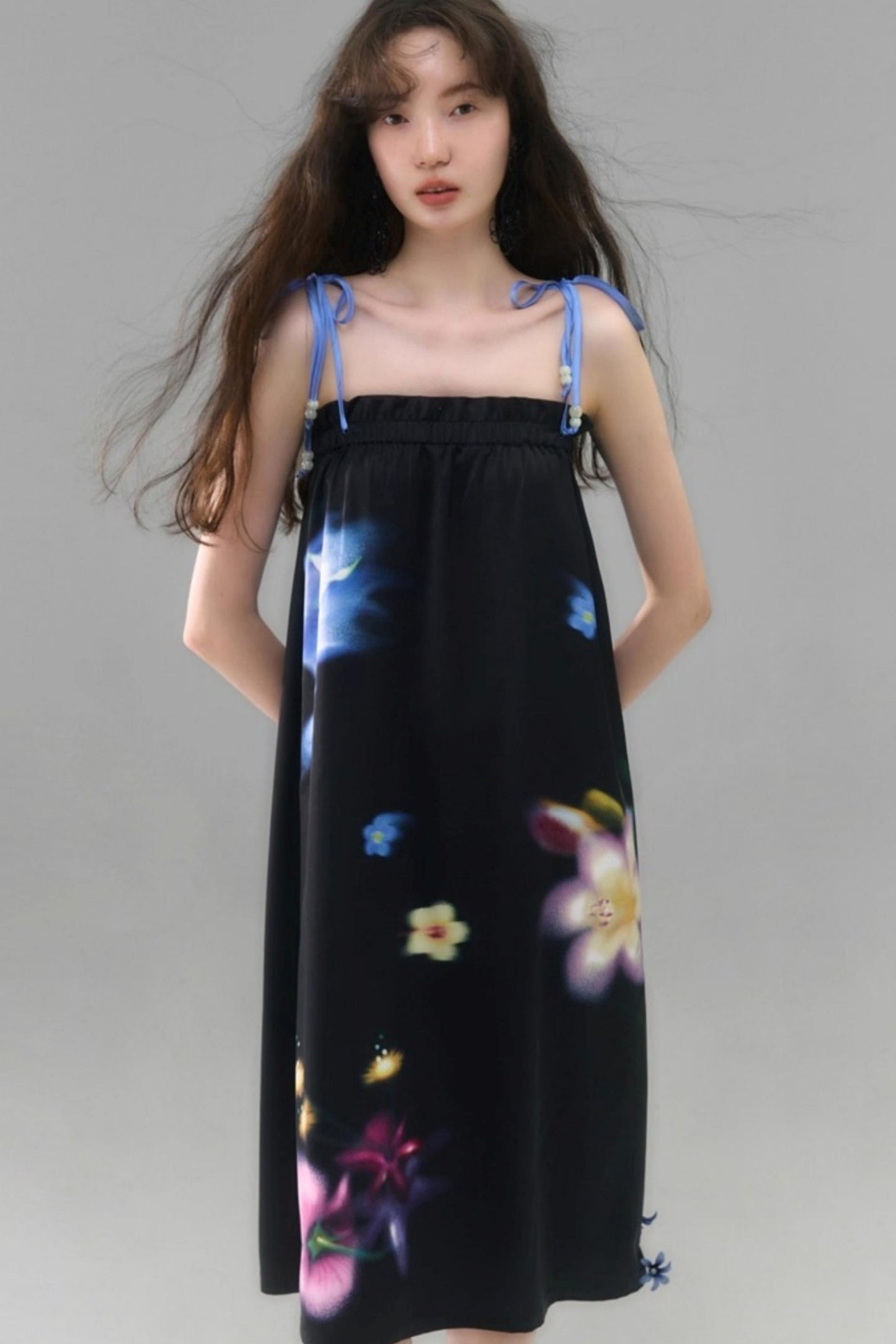 Wild Flower Satin Print Skirt