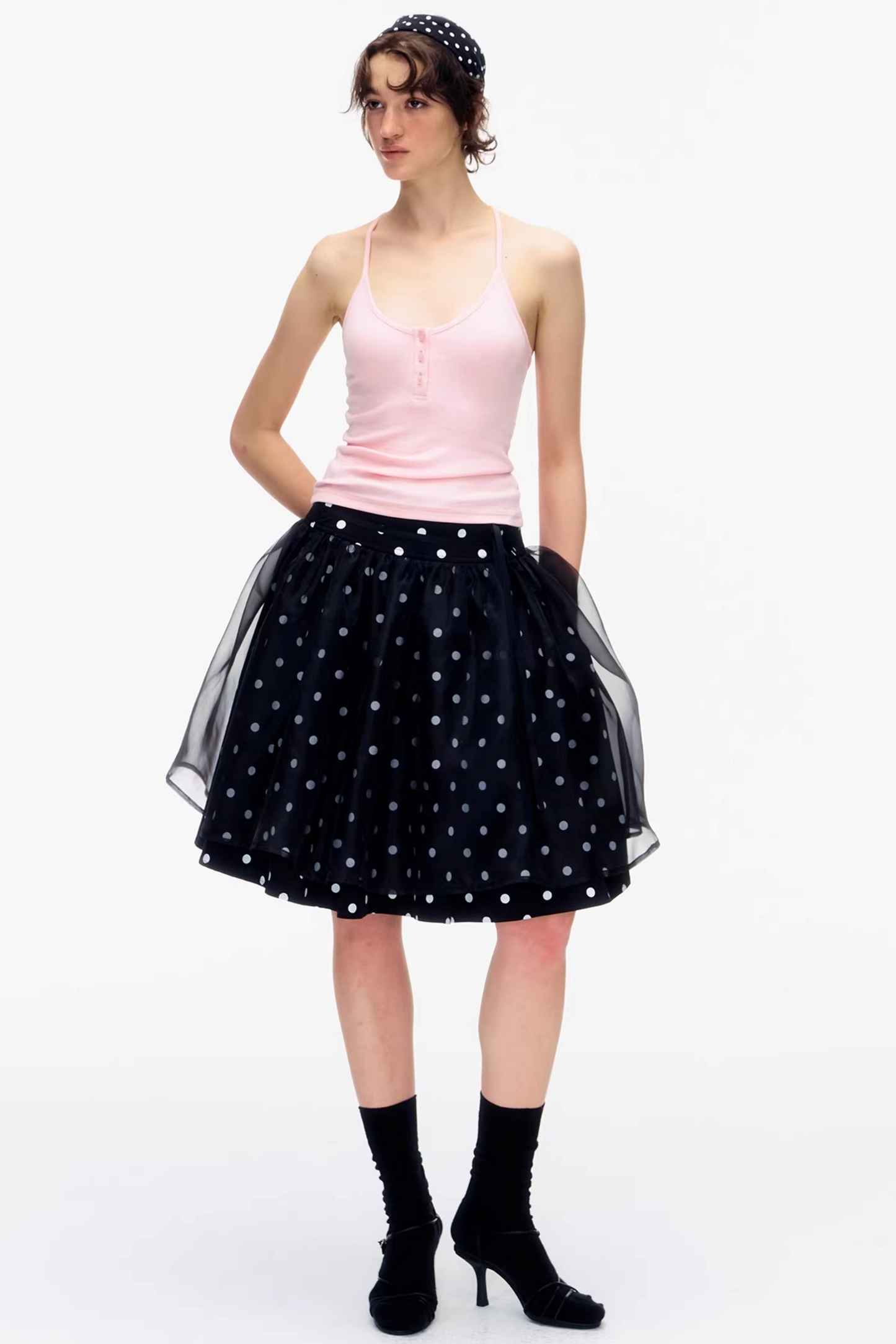 Pure Cotton Polka Dot Skirt