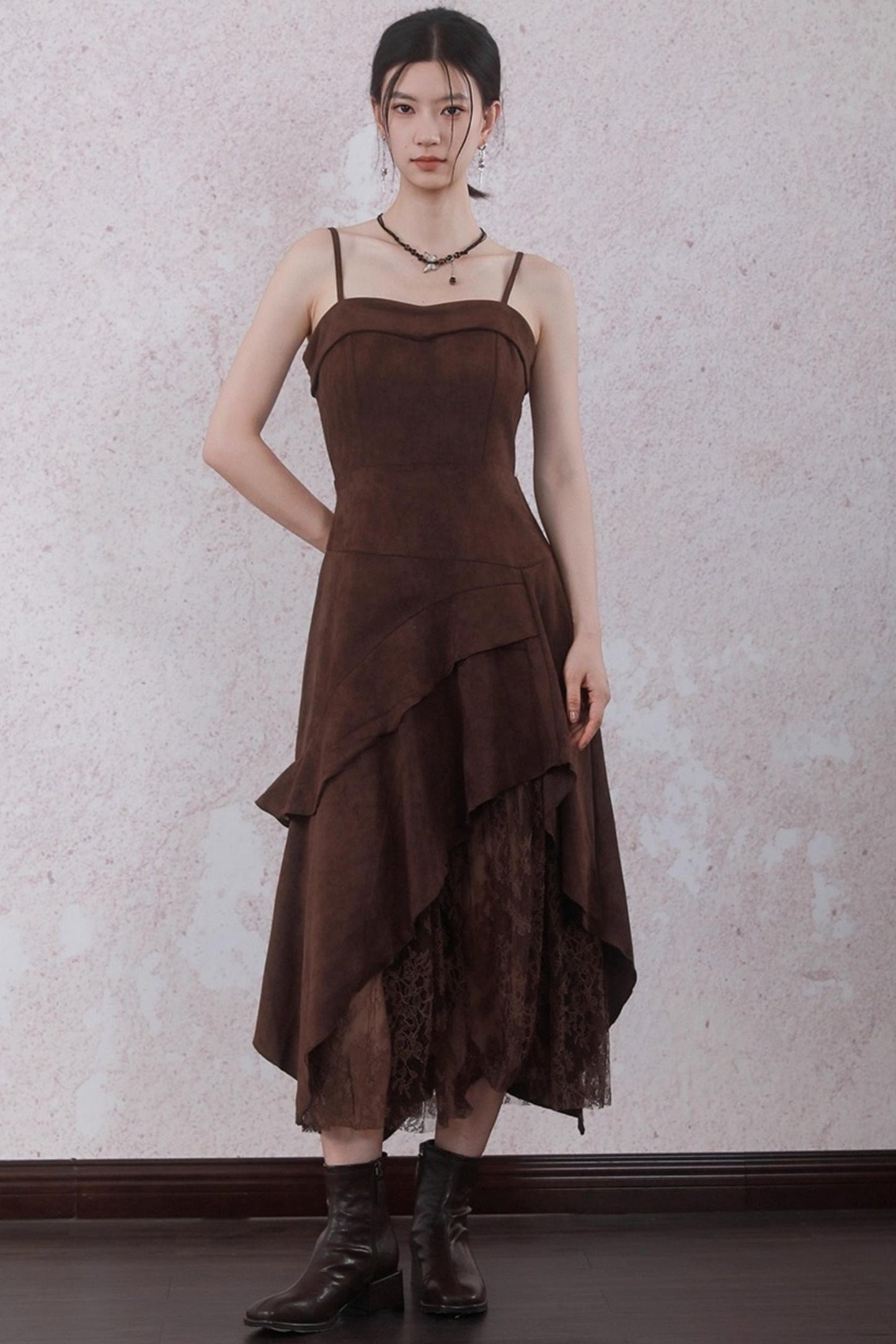 Layered Lace Paneled Sundress