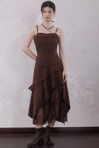 Layered Lace Paneled Sundress