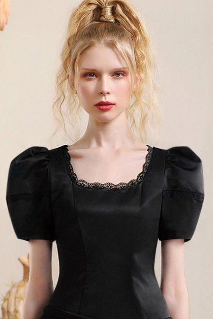 Bubble Sleeve Mini Dress