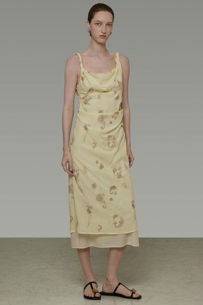 Floral Halter Swing Dress