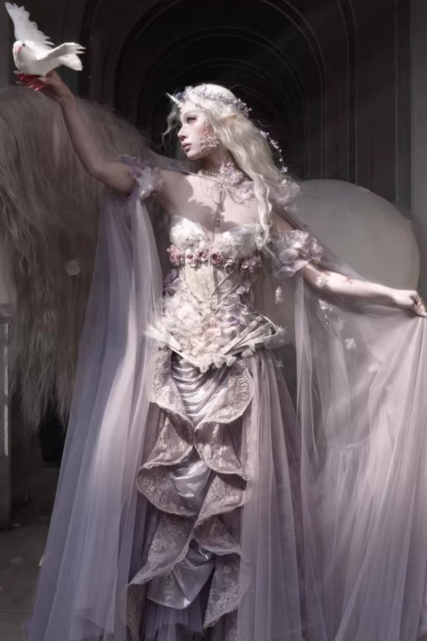 Moonlight Flower Fishbone Corset Matching Set
