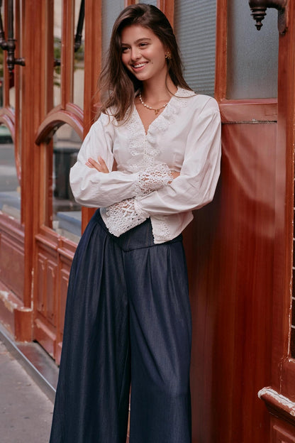 French Foam Lace Shirt Set-Up