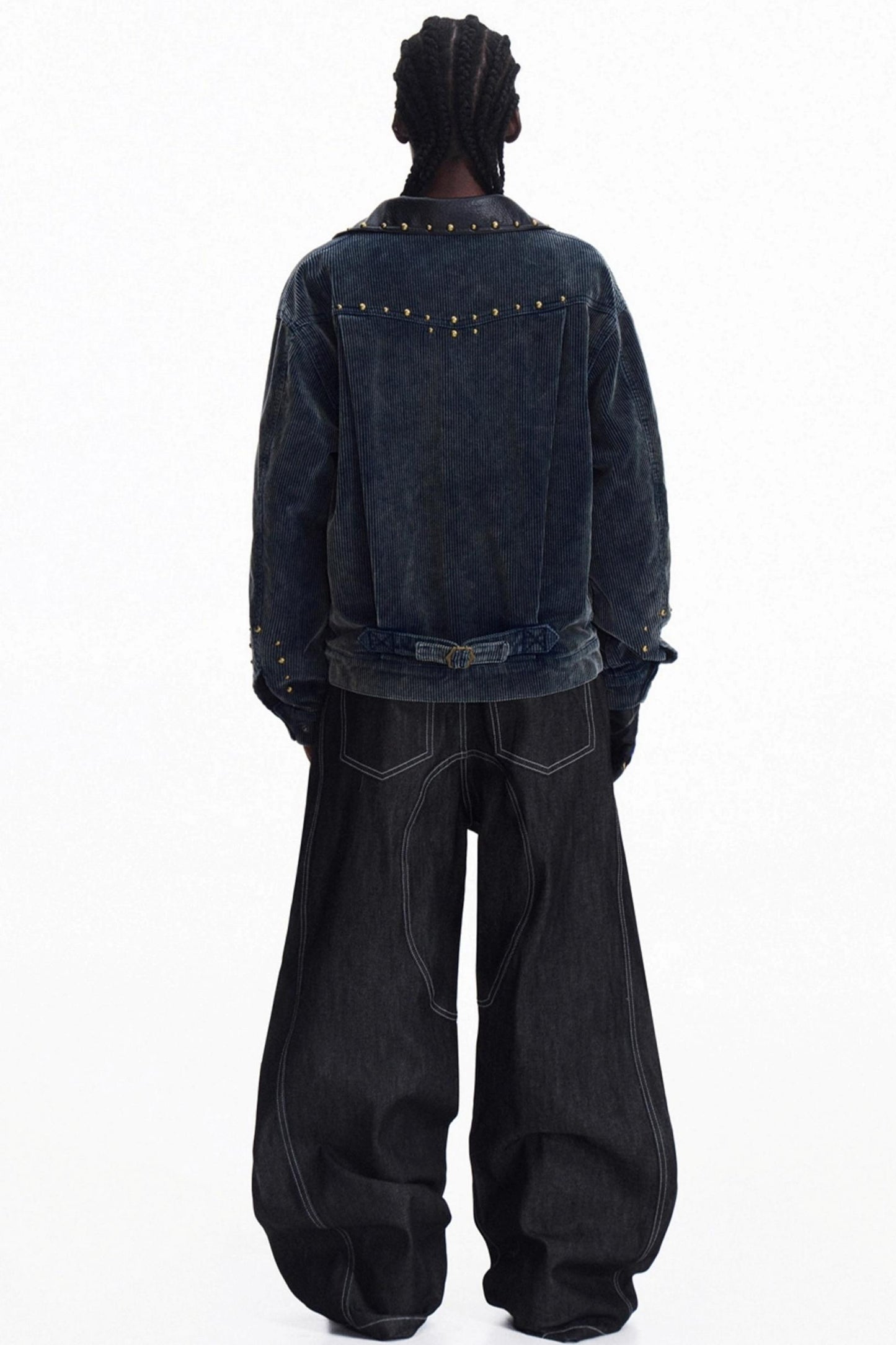 Red-Eared Wide-Leg Jeans