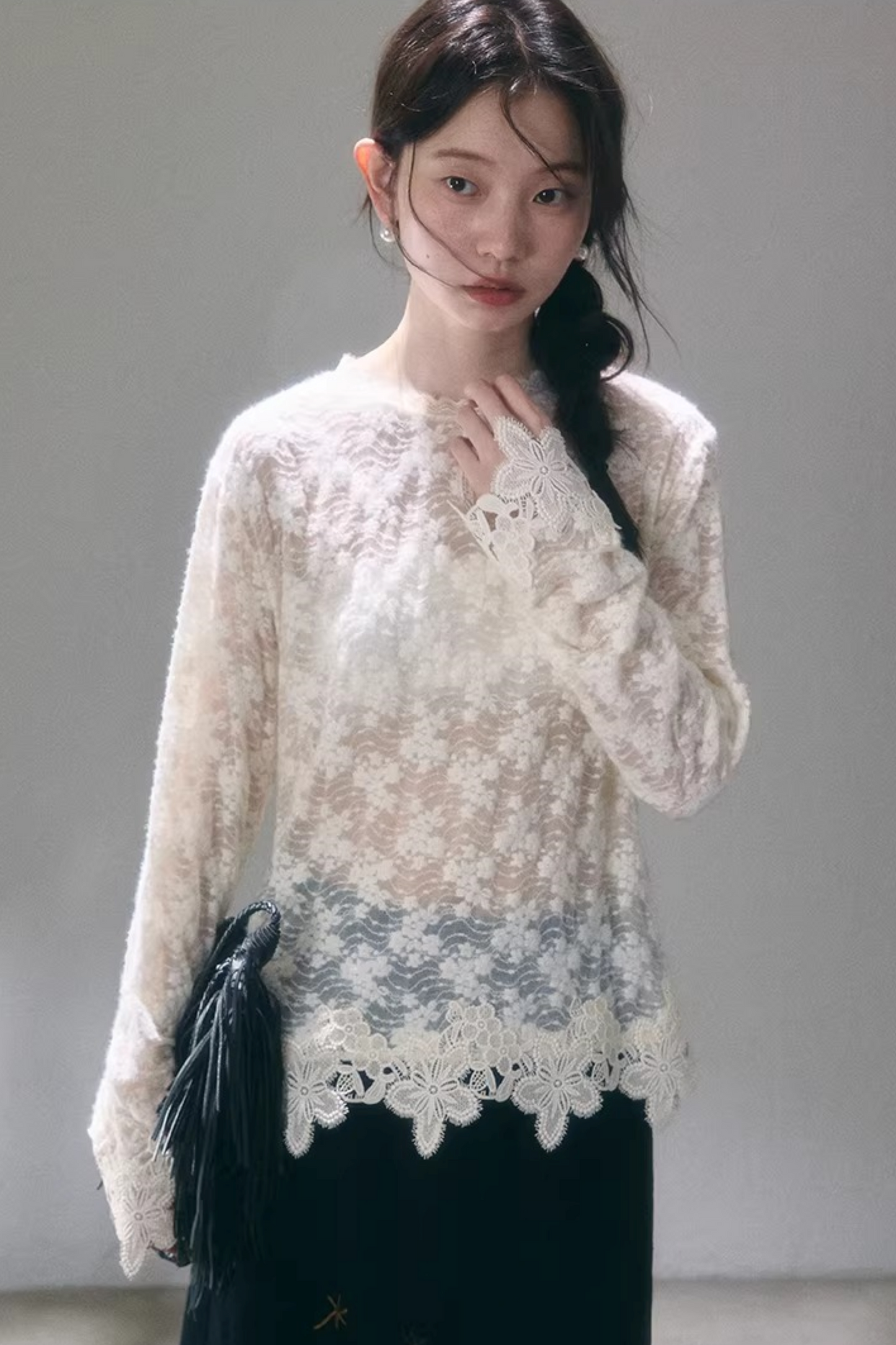 Delicate Lace Trim Top