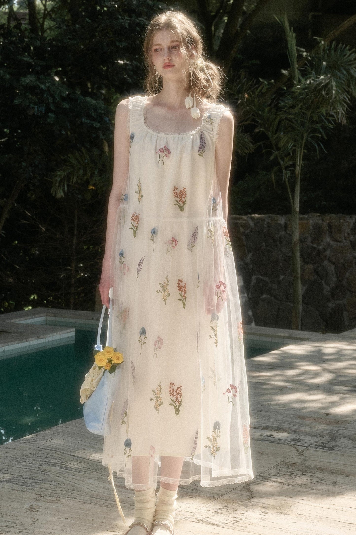 Double Layer Halter Dress