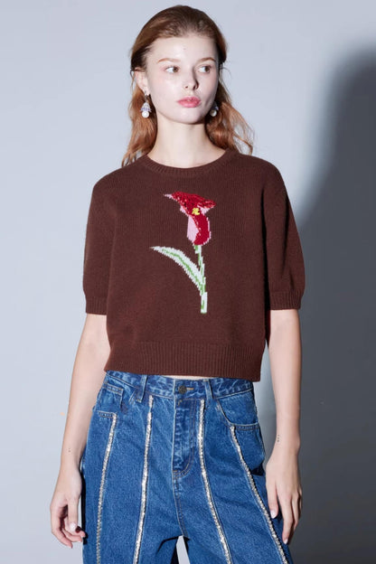 Merino Wool Art Jacquard Sweater
