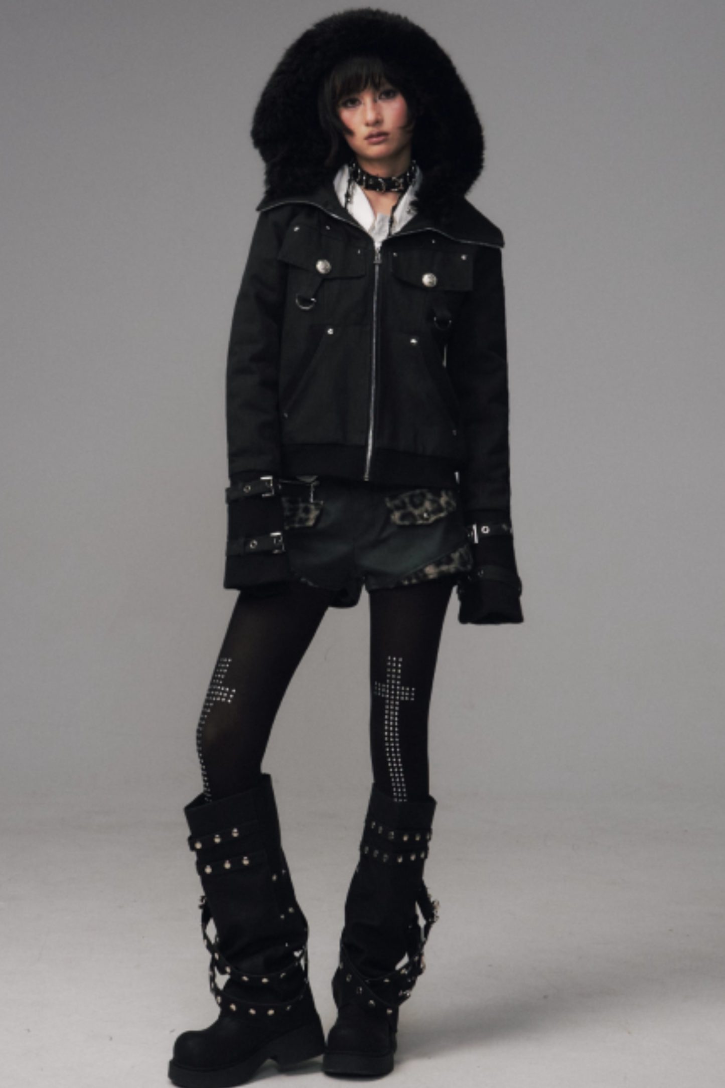 Retro Fur Hood Winter Jacket