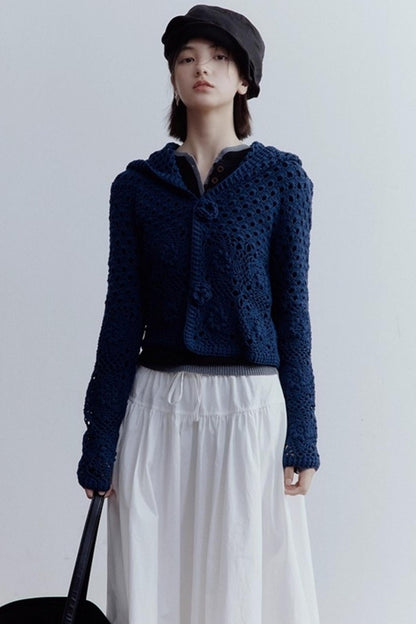 Midnight Rose Knitted Cardigan