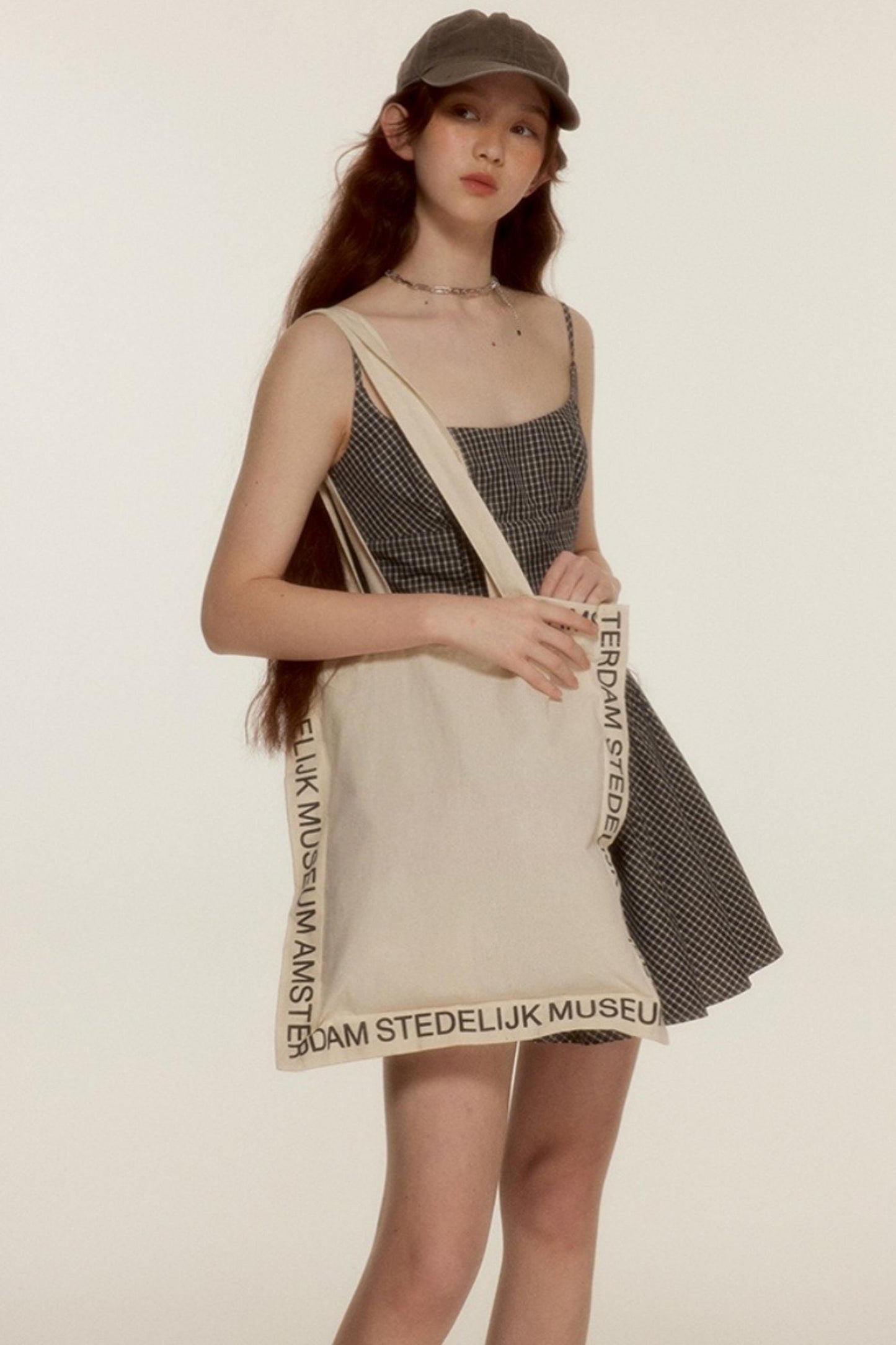 Classic Black & White Cotton Slip Dress