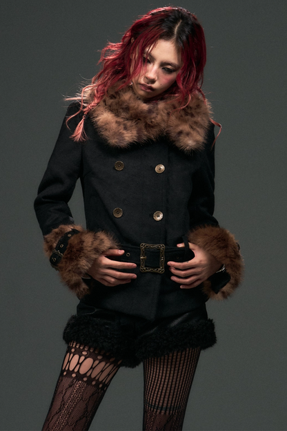 Retro Leopard Woolen Coat