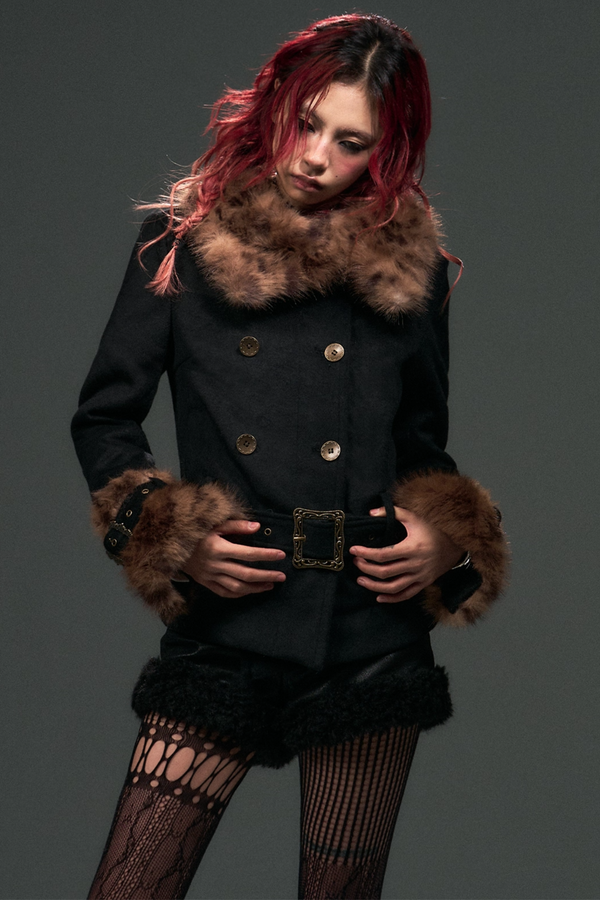 Retro Leopard Woolen Coat