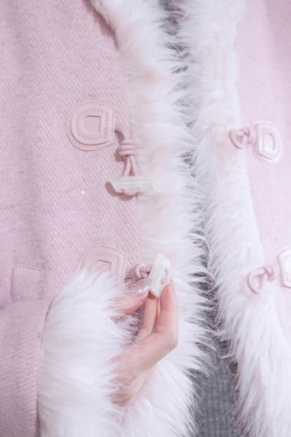 Muse Lover Snow Cherry Wool Coat