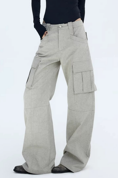 Vintage Glacier Gray Workwear Pants