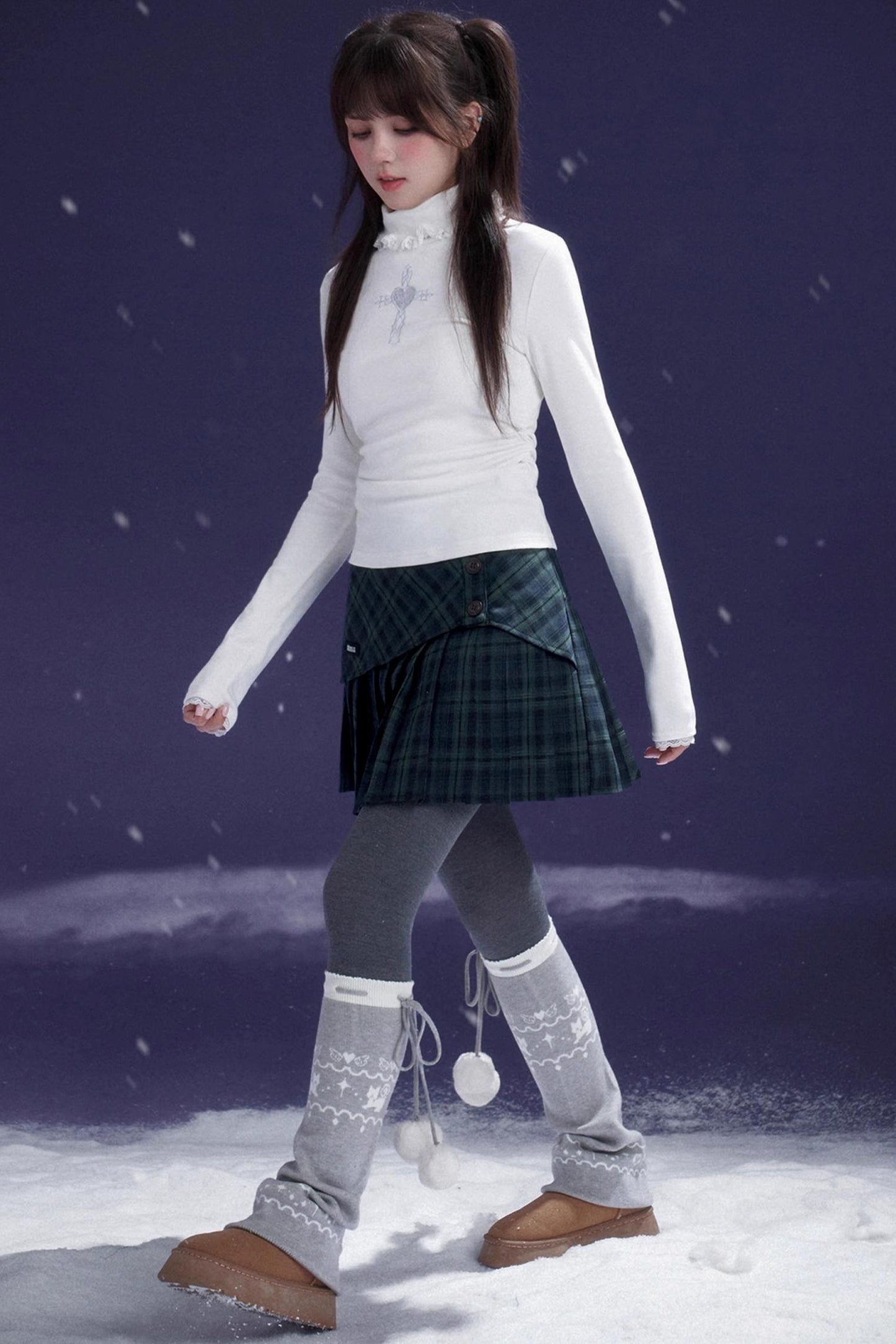 Fair Isle Knit Snow Socks Covers