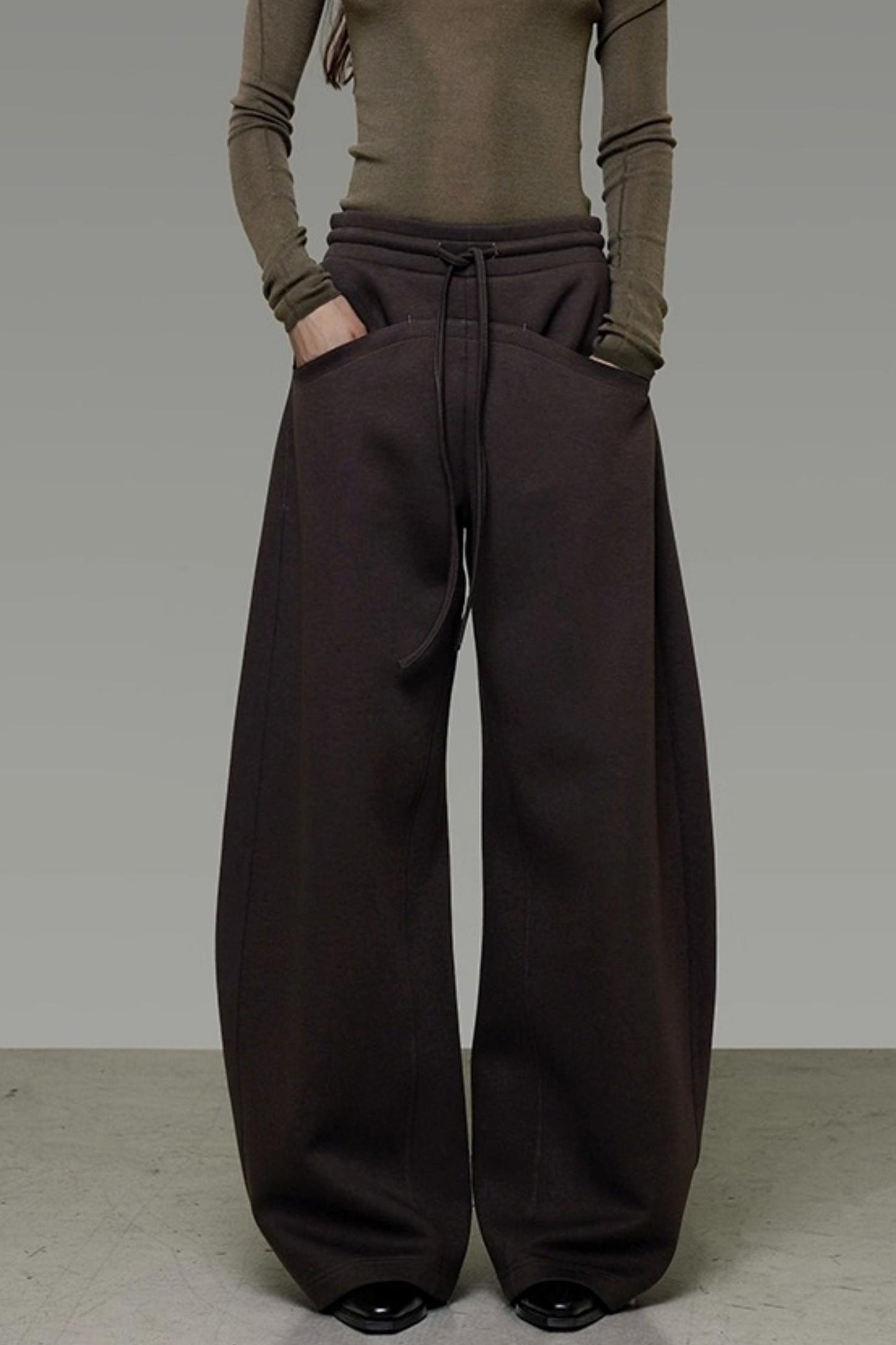 Smooth Drape Wide-Leg Pants