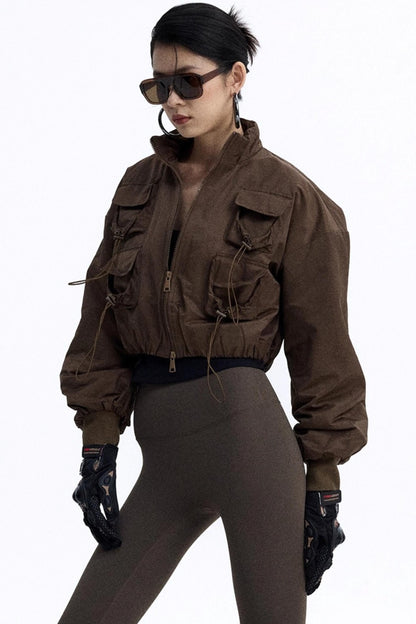 Pig Nose Multi-Pocket Flight Jacket